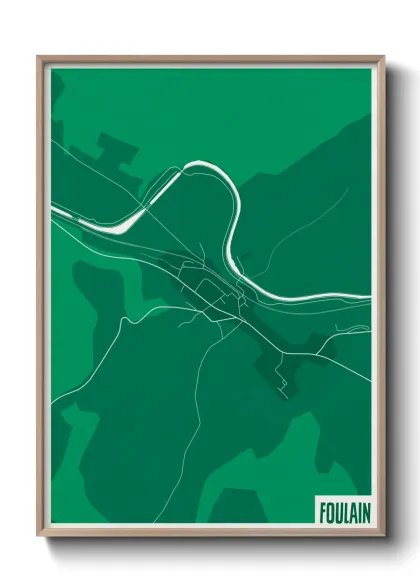 Une affiche de carte sur Foulain
