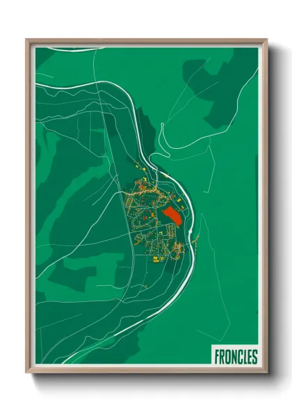 Une affiche de carte sur Froncles
