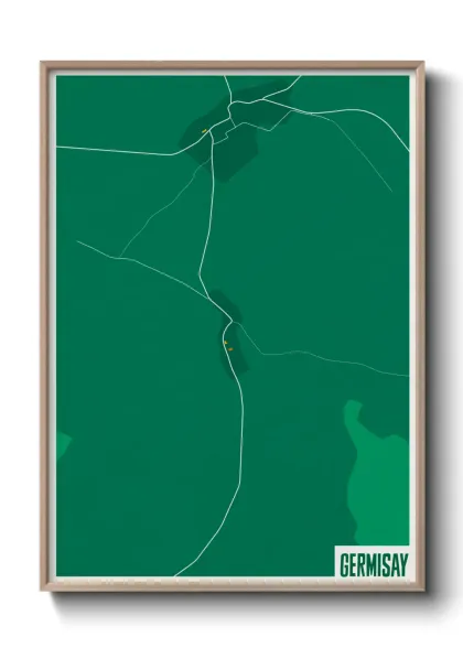 Une affiche de carte sur Germisay