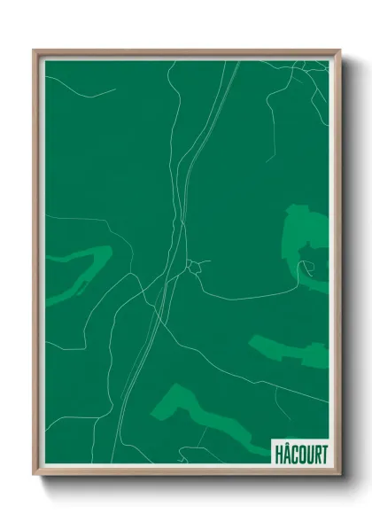 Une affiche de carte sur Hâcourt