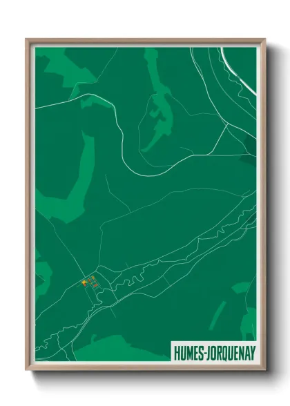 Une affiche de carte sur Humes-Jorquenay