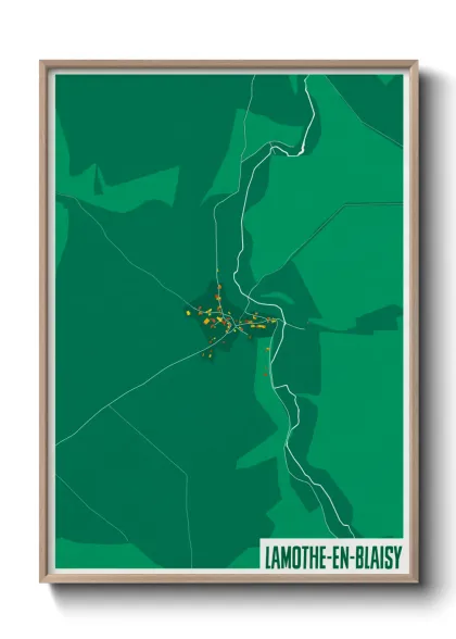 Une affiche de carte sur Lamothe-en-Blaisy