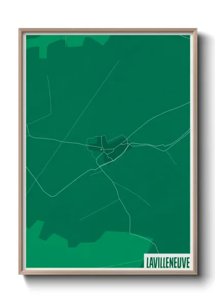 Une affiche de carte sur Lavilleneuve