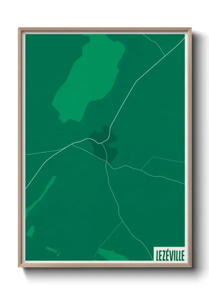 Une affiche de carte sur Lezéville