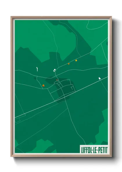 Une affiche de carte sur Liffol-le-Petit
