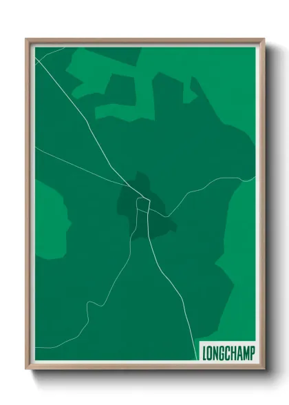 Une affiche de carte sur Longchamp