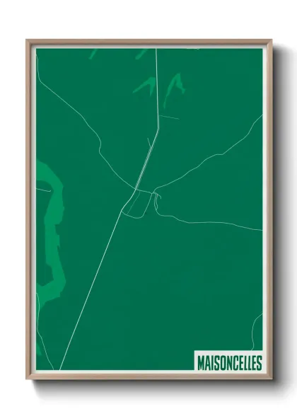 Une affiche de carte sur Maisoncelles