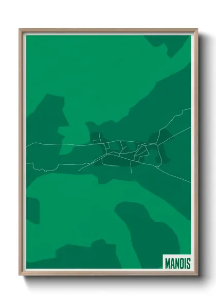 Une affiche de carte sur Manois