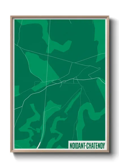 Une affiche de carte sur Noidant-Chatenoy