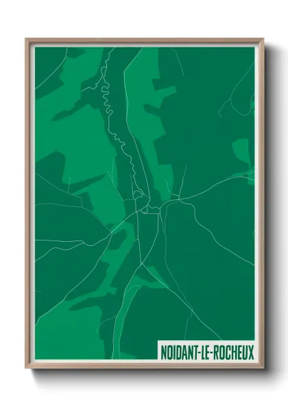 Une affiche de carte sur Noidant-le-Rocheux