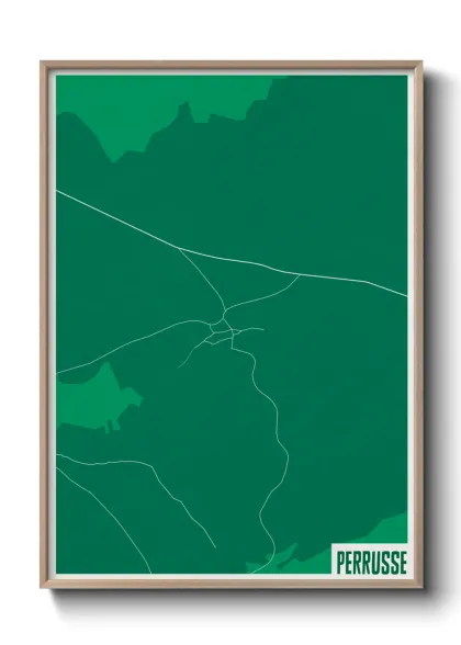 Une affiche de carte sur Perrusse