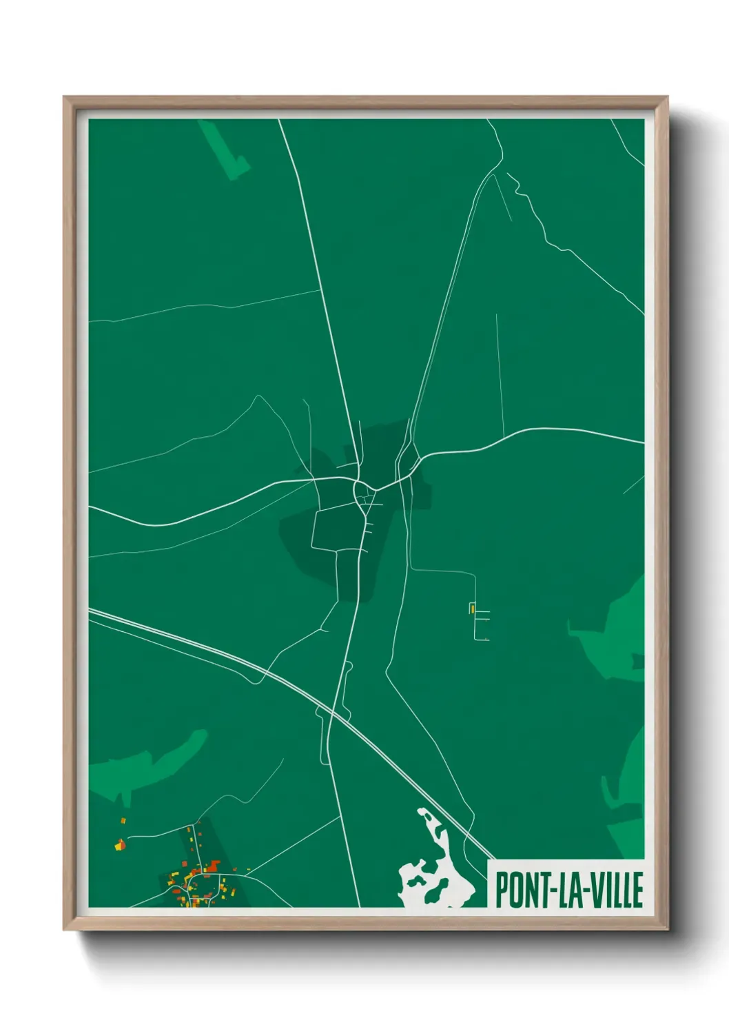 Un poster cartePont-la-Ville