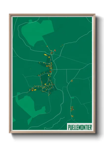 Une affiche de carte sur Puellemontier