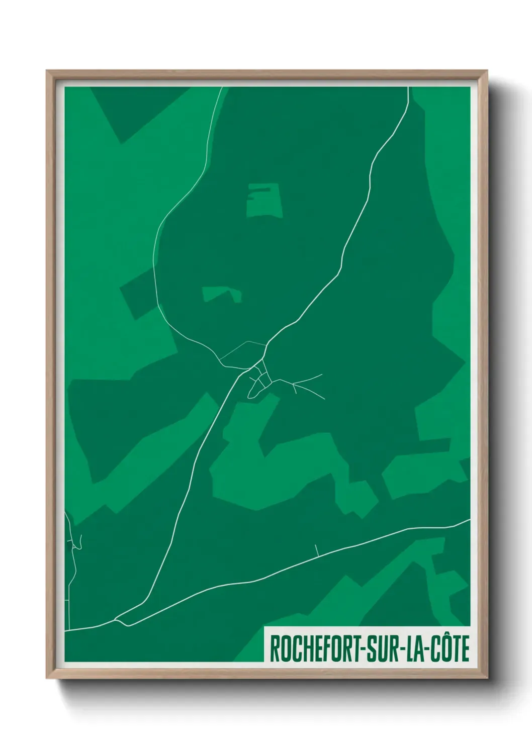 Un poster carte Rochefort-sur-la-Côte