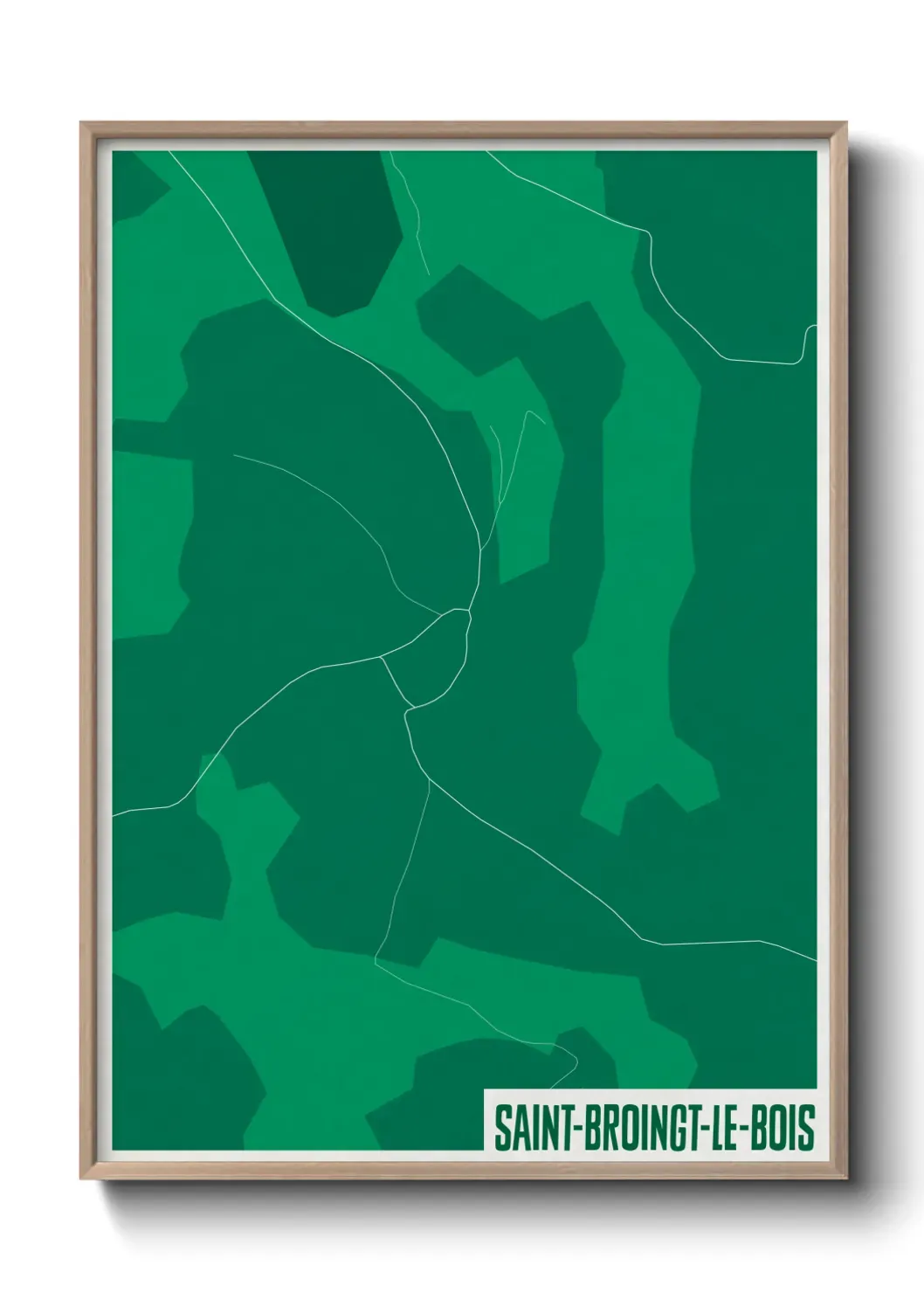 Un poster carte Saint-Broingt-le-Bois