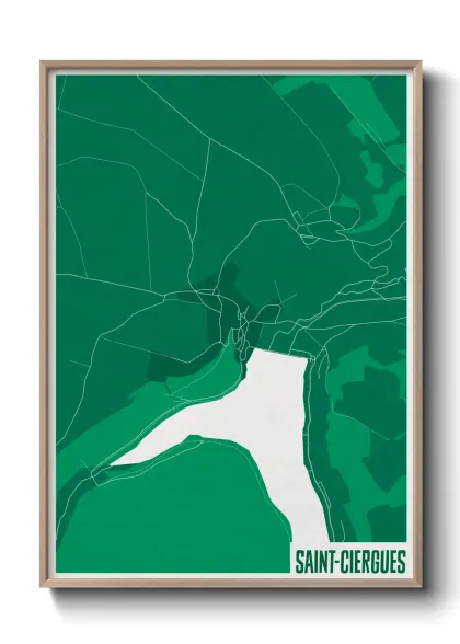 Une affiche de carte sur Saint-Ciergues