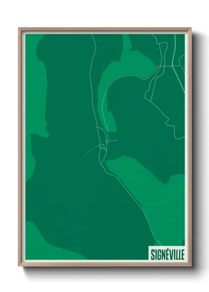 Une affiche de carte sur Signéville