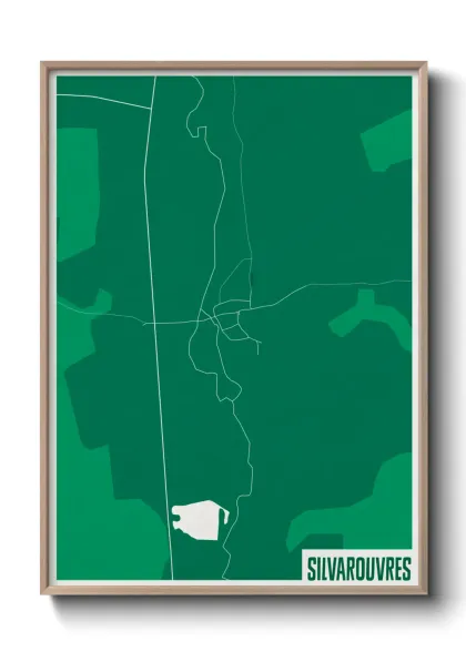 Une affiche de carte sur Silvarouvres