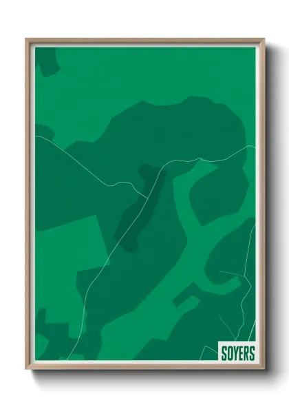 Une affiche de carte sur Soyers