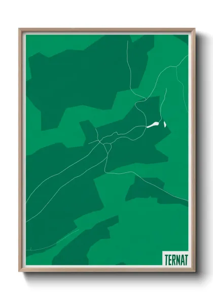 Une affiche de carte sur Ternat