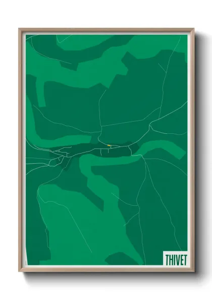 Une affiche de carte sur Thivet