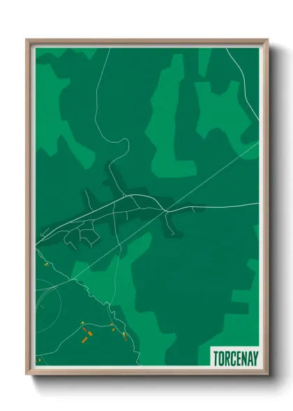 Une affiche de carte sur Torcenay