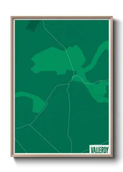 Une affiche de carte sur Valleroy