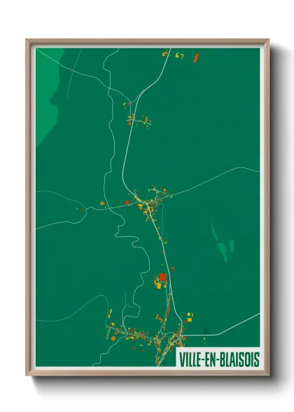 Une affiche de carte sur Ville-en-Blaisois