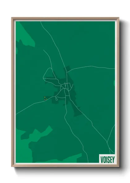 Une affiche de carte sur Voisey