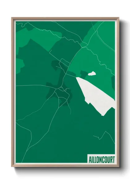 Une affiche de carte sur Ailloncourt
