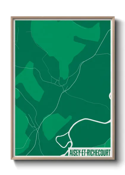 Une affiche de carte sur Aisey-et-Richecourt