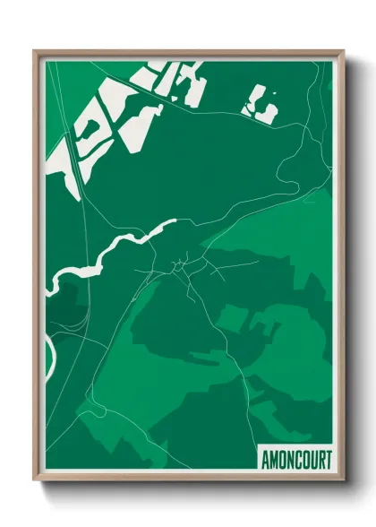 Une affiche de carte sur Amoncourt
