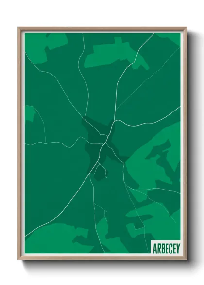 Une affiche de carte sur Arbecey