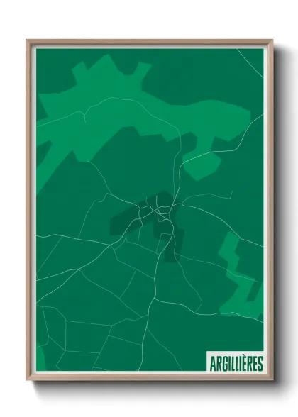 Une affiche de carte sur Argillières