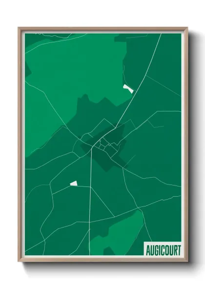Une affiche de carte sur Augicourt