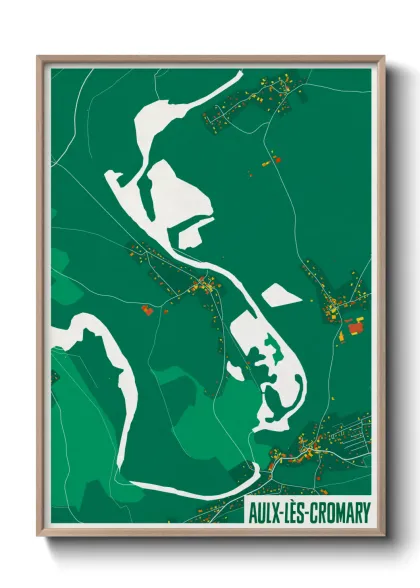 Une affiche de carte sur Aulx-lès-Cromary