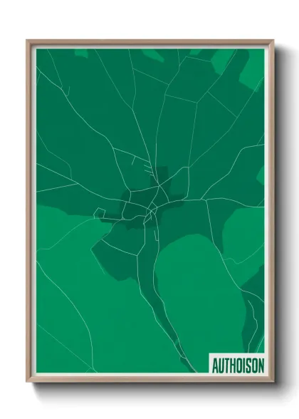 Une affiche de carte sur Authoison