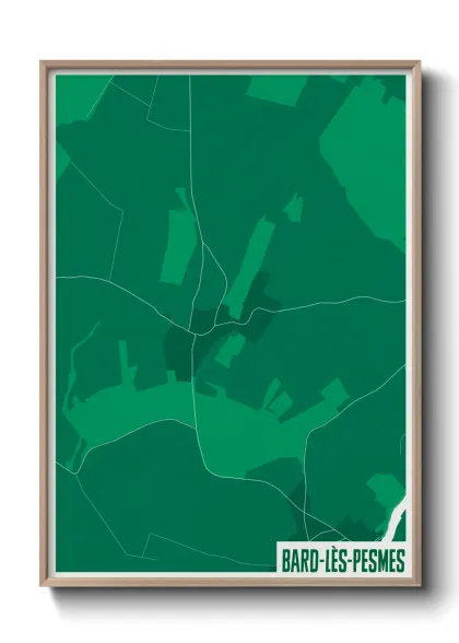 Une affiche de carte sur Bard-lès-Pesmes