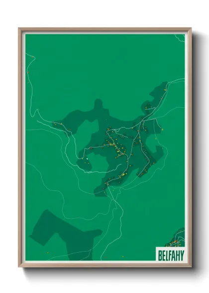 Une affiche de carte sur Belfahy