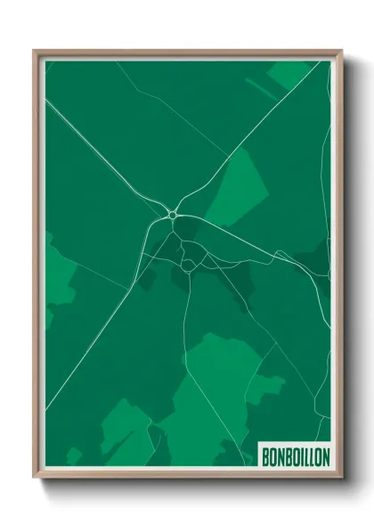 Une affiche de carte sur Bonboillon