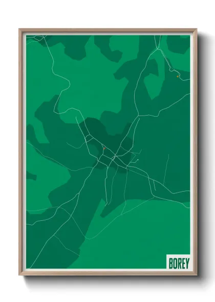 Une affiche de carte sur Borey