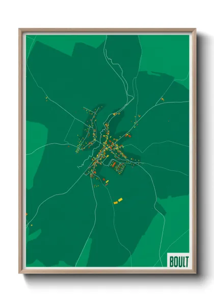 Une affiche de carte sur Boult