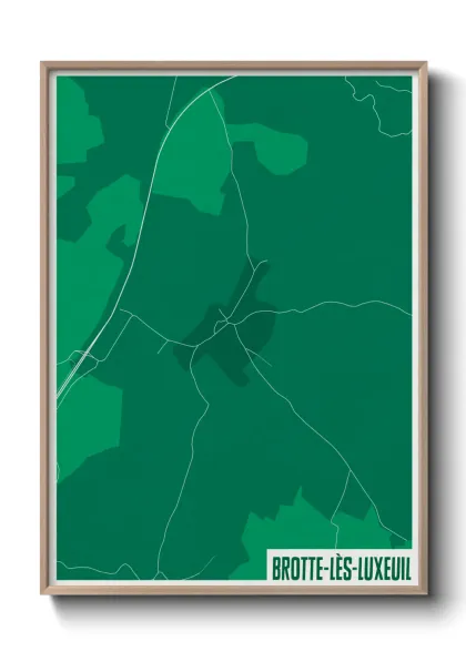 Une affiche de carte sur Brotte-lès-Luxeuil