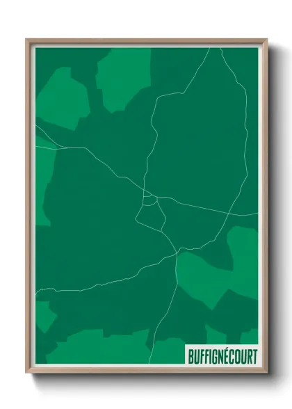 Une affiche de carte sur Buffignécourt