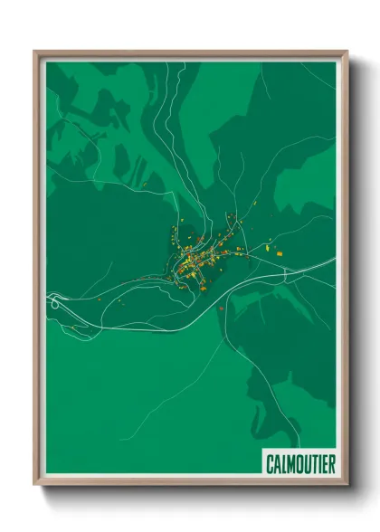 Une affiche de carte sur Calmoutier