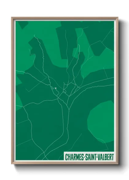 Une affiche de carte sur Charmes-Saint-Valbert