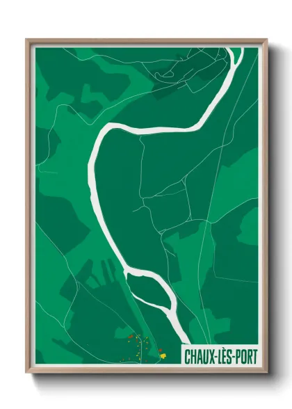 Une affiche de carte sur Chaux-lès-Port