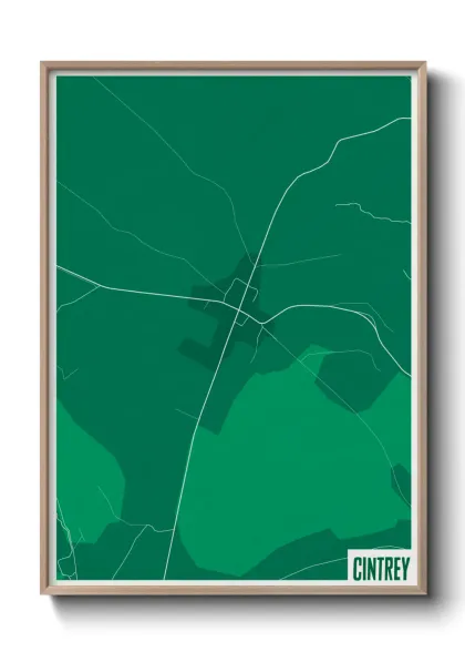 Une affiche de carte sur Cintrey
