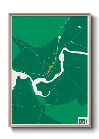 Une affiche de carte sur Cirey