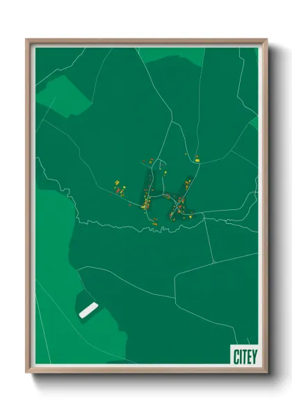 Une affiche de carte sur Citey
